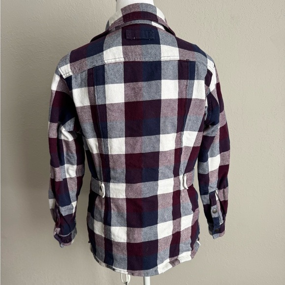 Duluth Purple White Checkered Workwear Utility Boxy Field Barn Jacket Women’s XS - Picture 4 of 8